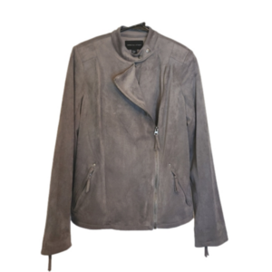 Adrienne Vittadini Grey Jacket with Zipper. So soft.